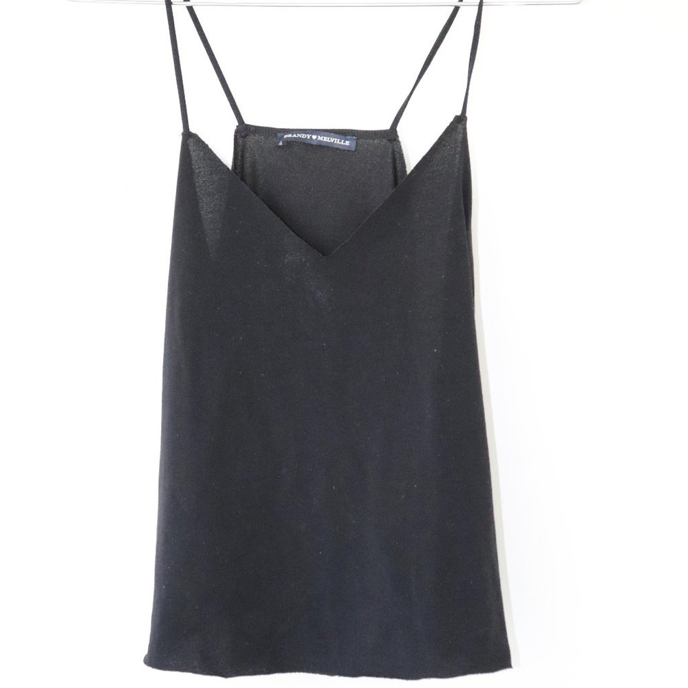 Black V Cut Brandy Tank Top